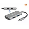 USB šakotuvas DeLOCK išorinis USB 10 Gbps USB Type-C šakotuvas 63260