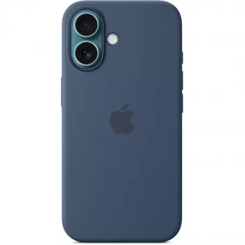 Silikoninis dėklas Apple iPhone 16 MagSafe Denim dangtelis mėlynas 6,1 colio