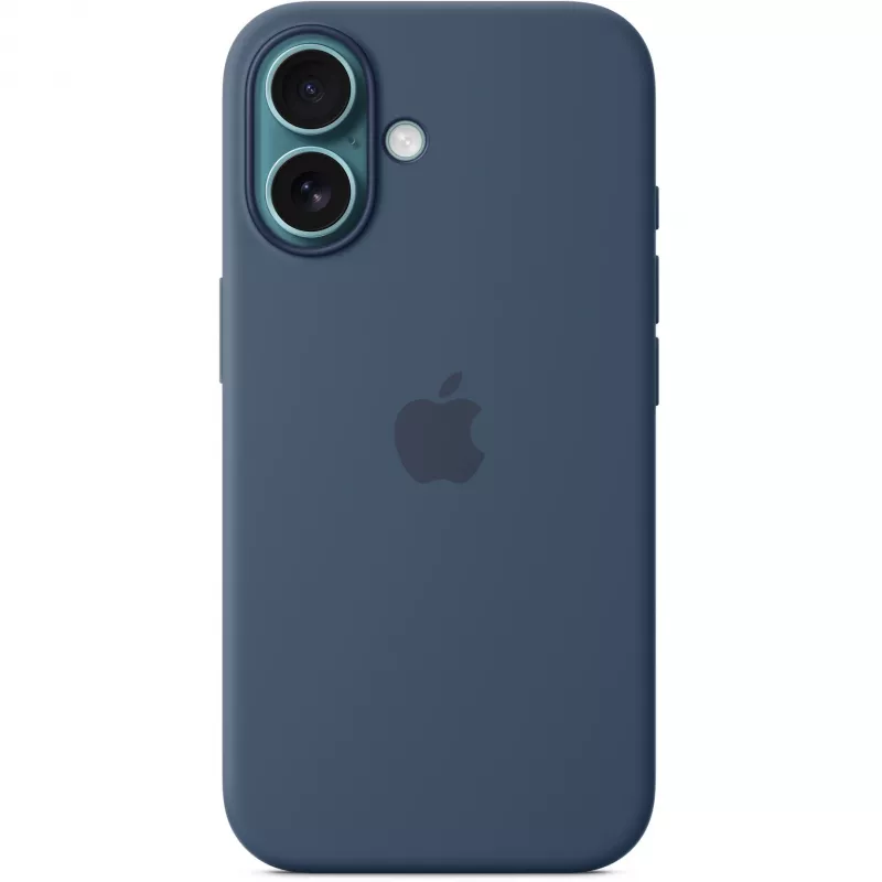 Silikoninis dėklas Apple iPhone 16 MagSafe Denim dangtelis mėlynas 6,1 colio