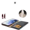 Dux Ducis Dux Ducis Hivo odinis dėklas su atvartu natūralios odos piniginė kortelėms ir dokumentams Samsung Galaxy S22+ (S22 Plus) juoda