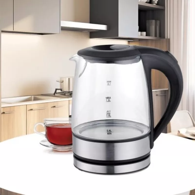 Elektrinis stiklinis virdulys Maestro MR-062-Juoda, 1630W, stiklo korpusas, 1,7 L