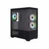 PC korpusas CHRONIX V2 Mid Tower ARGB ventiliatorius x3 juodas