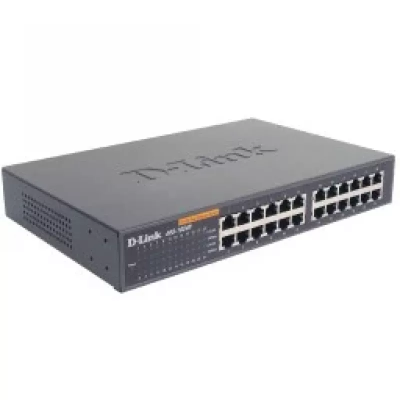 D-LINK komutatorius 24 prievadų RJ45 10/100 Mbps montuojamas į stovą – nevaldomas