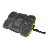 Nešiojamojo kompiuterio aušinimo padėklas ESPERANZA EGC107 — 3 ventiliatoriai 1200–2600 RPM, 390×255×38 mm, USB PD, RGB, 5 aukščio pozicijos, juodas