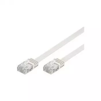 Wentronic Goobay CAT 5e plokščiasis komutacinis kabelis, U/UTP, baltas, 2 m - CCA vario mišinys (93359)