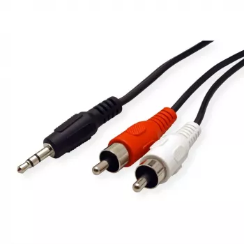 ROLINE - Audio kabelis - Mini-Phone Stereo 3,5 mm (M) to RCA (M) - 5 m - Shielded - Juoda (11.09.4345)