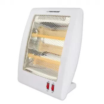 Kvarcinis elektrinis patalpų šildytuvas ESPERANZA EHH010 400W/800W, baltas, 1,2 m laidas, mygtukai, reguliuojamas termostatas