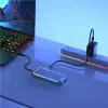 USB šakotuvas Unitek uHUB S7+ — laidinis USB 3.2 Gen 2 Type-C, 100 W PD, Gigabit Ethernet, 4K palaikymas, Space Pilka