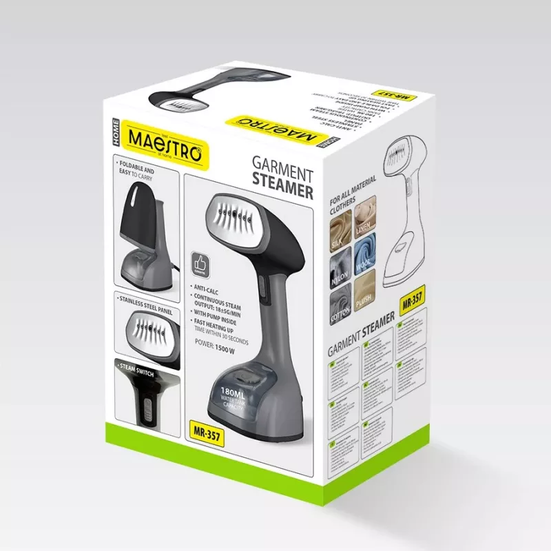 Drabužių garintuvas Maestro MR-357 1500W — rankinis drabužių garintuvas