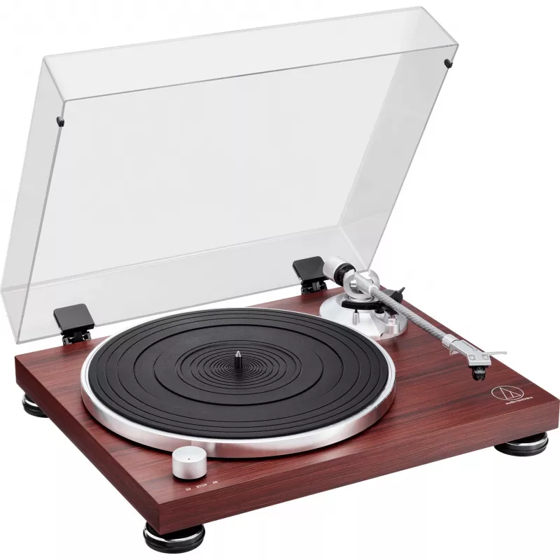 Diržinė garso patefono plokštelių grotuvas Audio-Technica AT-LPW50BTRW Ruda Rankinė