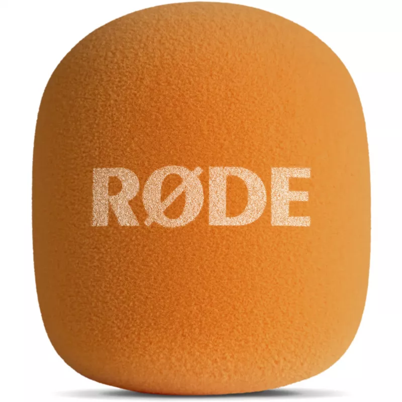 Rode Interview GO - kompaktiškas rankinis interviu mikrofonas, oranžinis