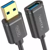 UNITEK Y-C457GBK USB kabelis USB 3.2 Gen 1 (3.1 Gen 1) 1 m USB A Juoda