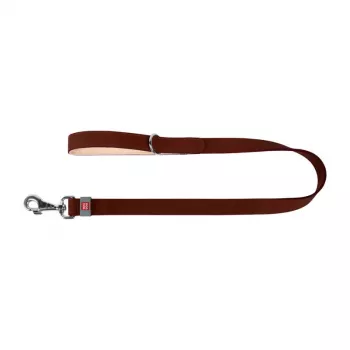 WAUDOG natūralios odos šuns pavadėlis 14 mm pločio, 122 cm ilgio, rudas