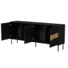 Cama INSERTO 3D1W komoda 190x40x80 juodas + LED