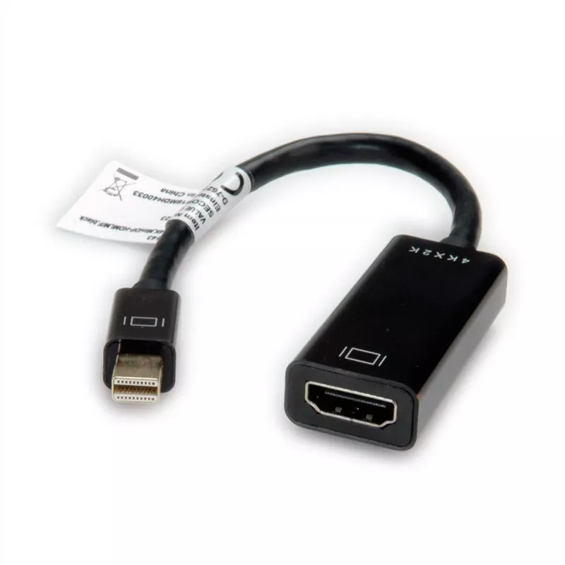 “Value 12.99.3143” vaizdo kabelis-adapteris Mini DisplayPort HDMI Type A (standartinis) juodas (12.99.3143)