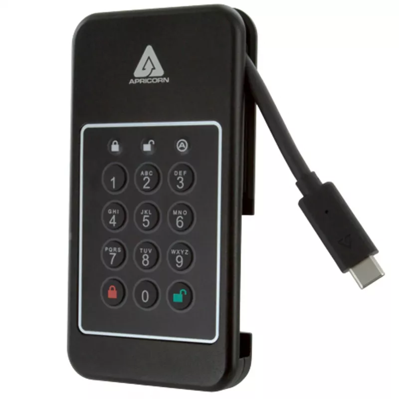Apricorn Aegis NVX - SSD - 500 GB - USB 3.2 Gen 2 - TAA-Compliant (ANVX-500GB)