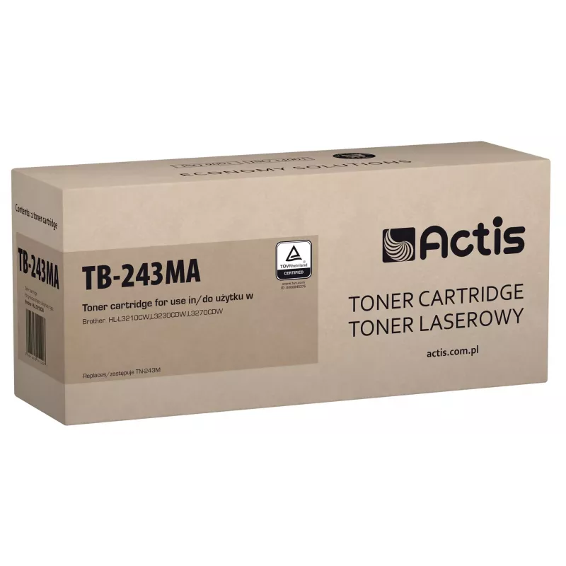 Actis TB-243MA dažai (pakaitalas Brother TN-243M; Standartinis; 1000 puslapių; purpurinis)