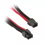 SilverStone 6 kontaktų PCIe į 6 kontaktų PCIe kabelis 250 mm - juodas/raudonas