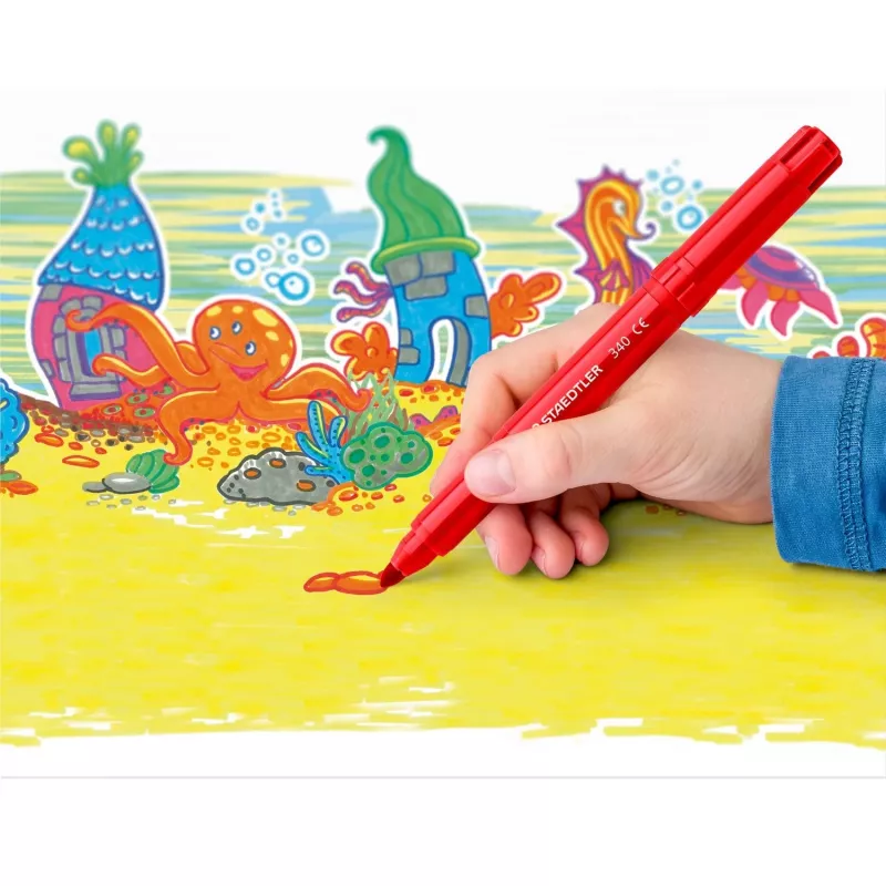 Marker Staedtler Noris Jumbo 6-pack washable non-toxic — broad tip, child-safe markers