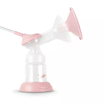 Elektrinis pientraukis neno Bella Twin — elektroninis, 150 ml buteliukai, 6 stimuliavimo / 9 siurbimo lygiai, USB Li‑Ion baterija, rožinis/skaidrus