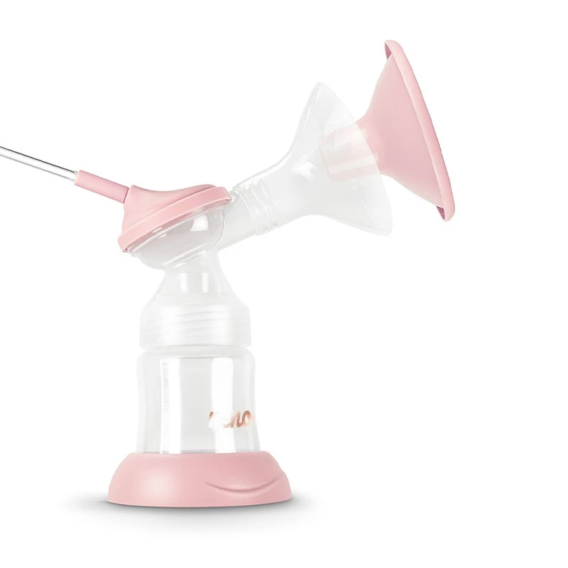 Elektrinis pientraukis neno Bella Twin — elektroninis, 150 ml buteliukai, 6 stimuliavimo / 9 siurbimo lygiai, USB Li‑Ion baterija, rožinis/skaidrus