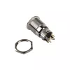 DimasTech vandalams atsparus mygtukas 19 mm Sidabrinėline Dot RGB PD210