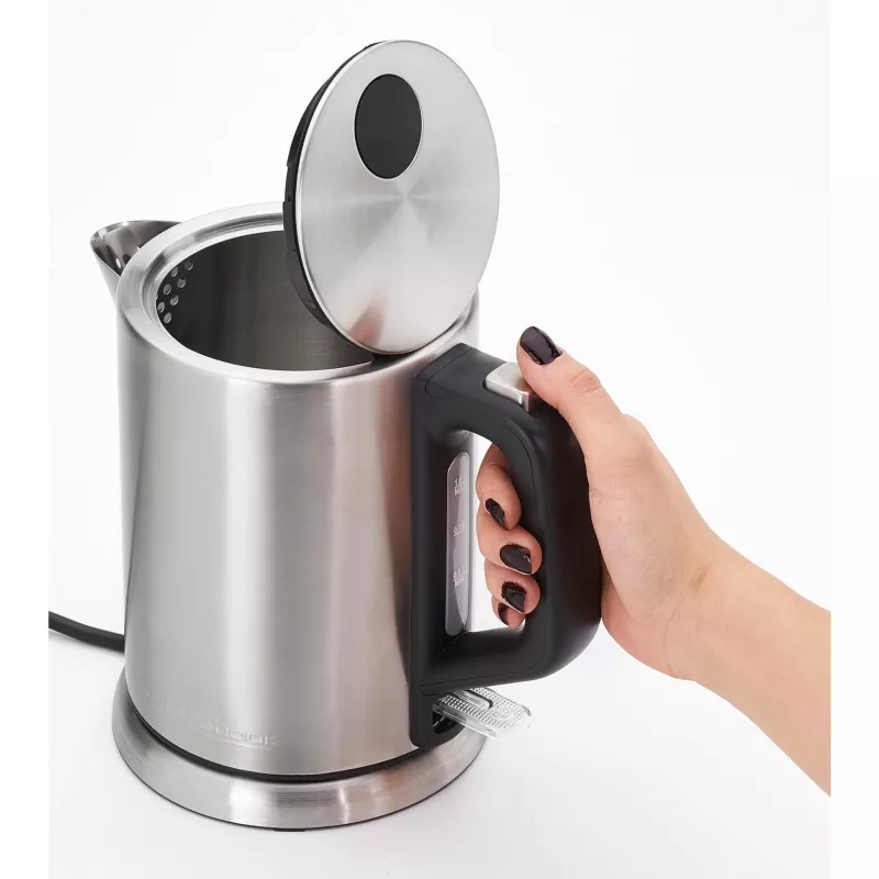 ProfiCook PC-WKS 1106 1l 2200W juodas – nerūdijančio plieno elektrinis virdulys (501106)