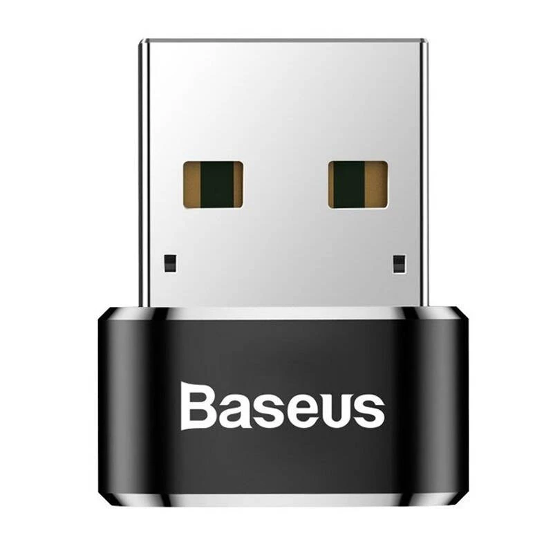 Baseus USB kištukas į Type-C lizdą adapterio keitiklis juodas