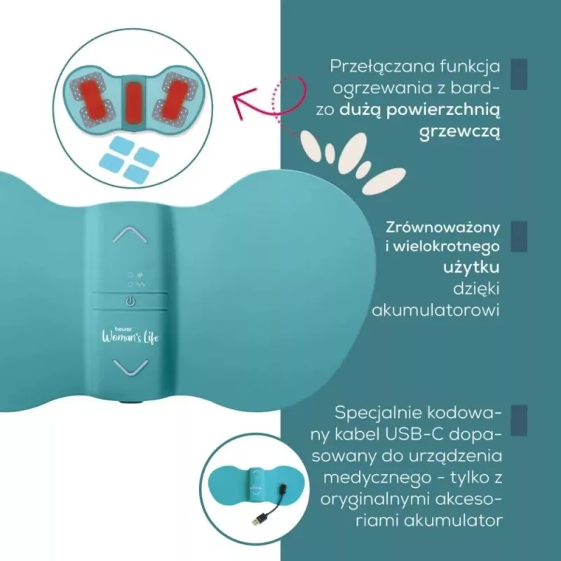 Menstruacijų atpalaidavimo prietaisas Beurer EM 55 su TENS technologija pilvo skausmui malšinti
