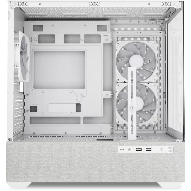 Sharkoon MK7 ARGB mATX korpusas 2x stiklas, baltas