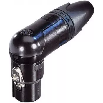 Neutrik XLR-Connector Socket, angled Number of Poles: 3 Juoda NC3FRX-BAG 1 vnt. (NC3FRX-BAG)