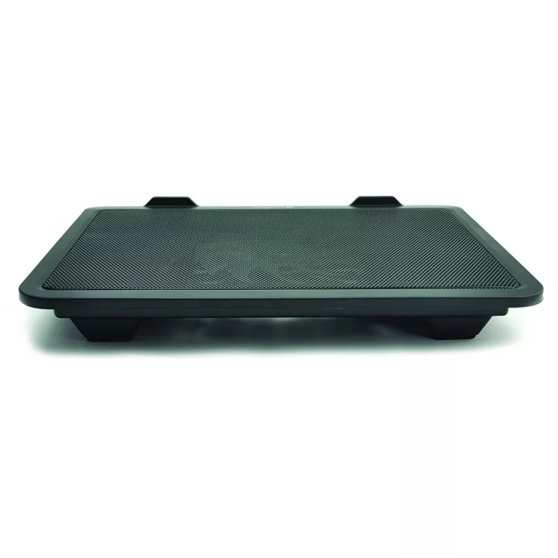 Aušinimo padėklas MEDIA-TECH MT2660 — USB maitinamas nešiojamojo kompiuterio aušintuvas, 1 ventiliatorius 13,5 cm, 20 CFM, 1000 RPM, 330×250×40 mm, 327 g, apšvietimas