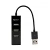 Sbox H-204 USB 4 prievadų šakotuvas, juodas
