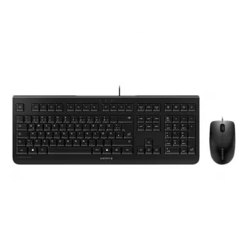 CHERRY DC 2000 klaviatūra su pelė, biuro, USB, QWERTZ, vokiečių k., juoda