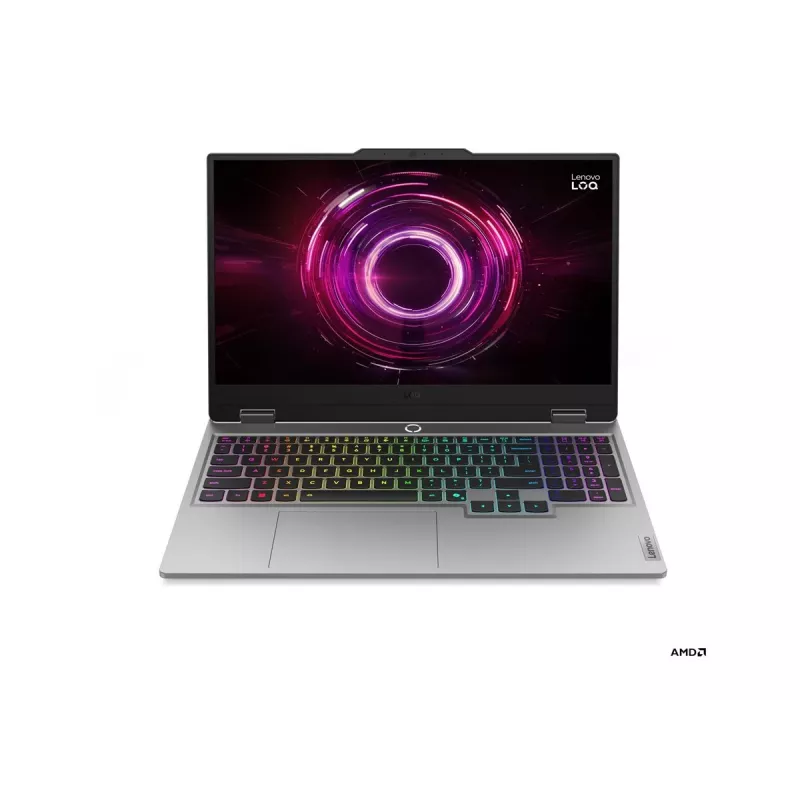 Laptop Lenovo LOQ Ryzen 5, 15,6 colio FHD IPS 144Hz, 16GB RAM, 512GB SSD, NVIDIA RTX 5050 8GB, Windows 11 Home (Luna Grey)
