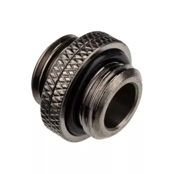 Adapter Alphacool G1/4 AG į G1/4 AG, metalinė kampinė jungtis, juoda