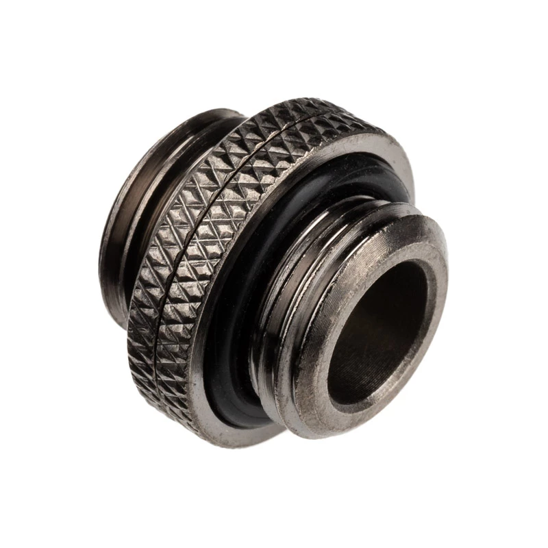 Adapter Alphacool G1/4 AG į G1/4 AG, metalinė kampinė jungtis, juoda