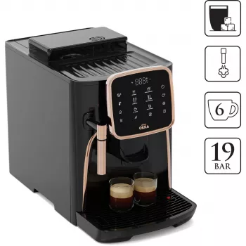 Okka Espresso Pro, visiškai automatinis, juodas/bronzinis, 1450 W