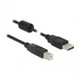 USB laidas DeLOCK 84896 USB 2.0 1,5 m USB A USB B juodas