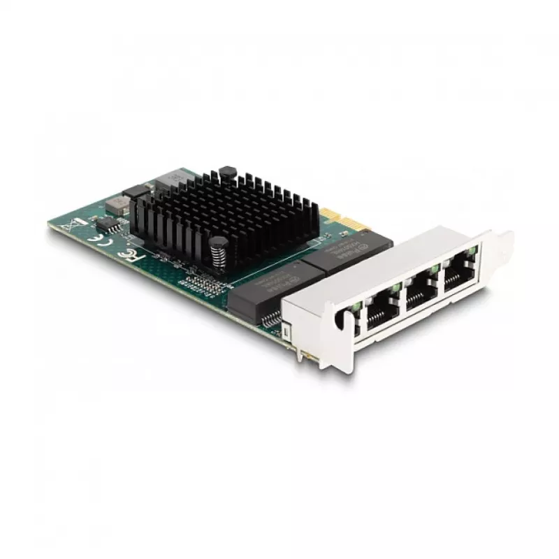DeLOCK PCI Express x1 kortelė su 4 x RJ45 Gigabit LAN BCM