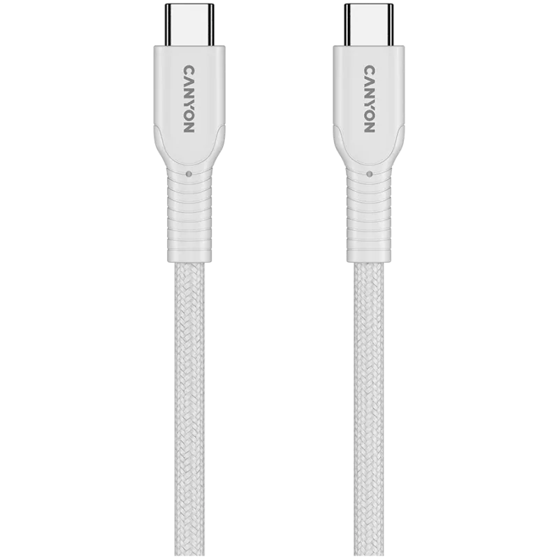 CANYON kabelis OnWire 60CL C-C 60W COLOR Pintas 1 m Baltas