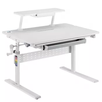 Ergo Office vaikiškas ergonominis stalas ER-483 — aukščio reguliavimo kompaktiškas dizainas
