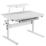 Ergo Office vaikiškas ergonominis stalas ER-483 — aukščio reguliavimo kompaktiškas dizainas