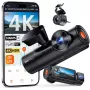 Automobilinė vaizdo registratorė VANTRUE N4 PRO S 3 kanalų (priekinė + salono + galinė), 3840x2160, F/1.8, Wi‑Fi, GPS, 3.19 colio ekranas