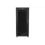 LANBERG FF01-6627-12BL laisvai pastatoma spinta 19 colių 27U 600x600 mm stiklinėmis durelėmis, 800 kg talpa