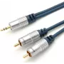 Audio kabelis S/CONN SP30832-5 5m 3.5mm 2 x RCA Mėlyna Chromas