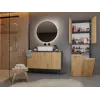 Vonios spintelė Top e Shop NEL 2K DK ANT/ART KP — Grafitas/Ąžuolas, laisvai pastatoma, 600×300×1740 mm, 3 lentynos