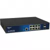 Valdomas 10 prievadų PoE komutatorius ALLNET ALL-SG8610PMJ su 8 PoE+ prievadais ir 2 aukštynkrypčiais prievadais