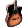 Elektroakustinė gitara V-tone VEAG1 CE 4/4 Mediena — pilno dydžio drednotas, išpjova, eglės viršus, raudonmedžio nugarėlė ir šonai, įmontuotas priešstiprintuvas