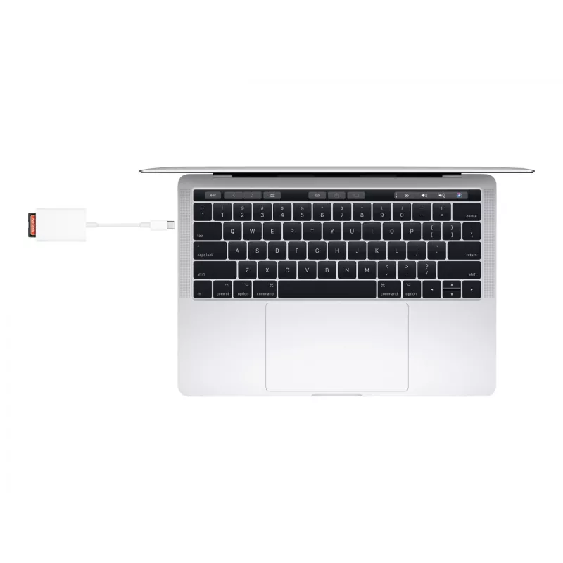 Apple MW653ZM/A kortelių skaitytuvas – baltas, USB 2.0 Type-C, SD